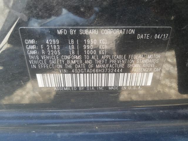 2017 SUBARU IMPREZA PR 4S3GTAD66H3732444