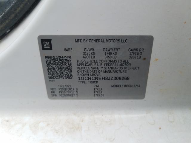 2018 CHEVROLET SILVERADO 1GCRCNEH8JZ309268