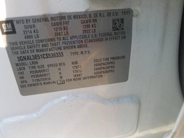 2012 CHEVROLET CAPTIVA 3GNAL3E51CS536333