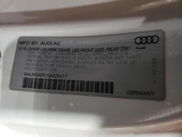 2016 AUDI A5 PREMIUM WAUM2AFR1GA025417