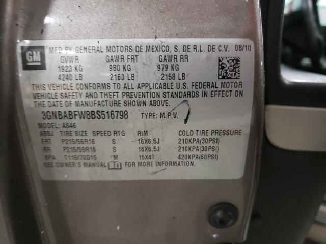 2011 CHEVROLET HHR LT 3GNBABFW8BS516798