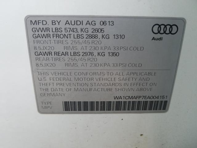2014 AUDI Q5 TDI PRE WA1CMAFP7EA004151
