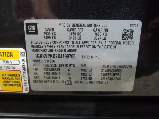 2013 GMC ACADIA SLE 1GKKVPKD2DJ199785