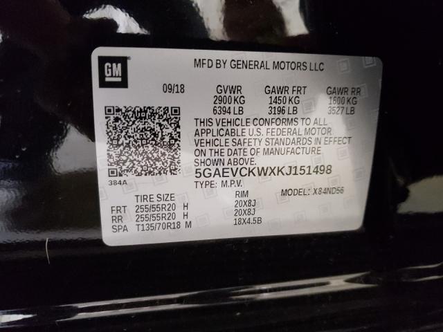 2019 BUICK ENCLAVE AV 5GAEVCKWXKJ151498