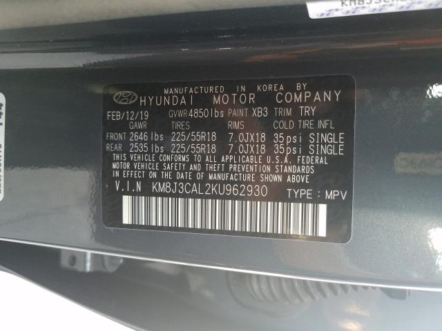 2019 HYUNDAI TUCSON LIM KM8J3CAL2KU962930