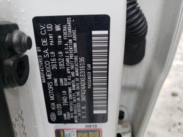 2020 KIA RIO LX 3KPA24ADXLE316136