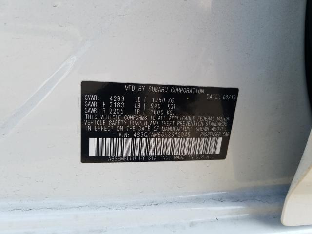 2019 SUBARU IMPREZA SP 4S3GKAM66K3612945