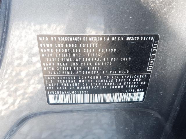 2020 VOLKSWAGEN TIGUAN SE 3VV2B7AX4LM012923