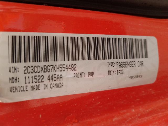 2019 DODGE CHARGER SX 2C3CDXBG7KH554482