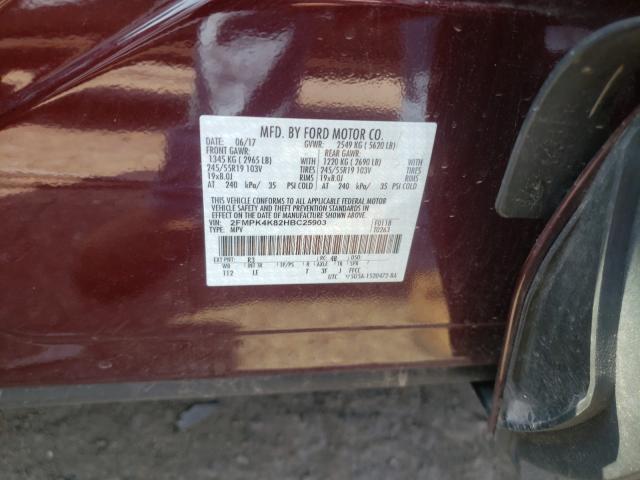 2017 FORD EDGE TITAN 2FMPK4K82HBC25903