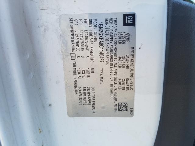 2012 CHEVROLET EXPRESS G3 1GNZGXFA8C1140427