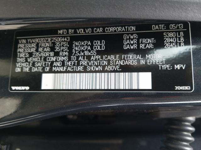 2014 VOLVO XC60 T6 YV4902DZ3E2506443