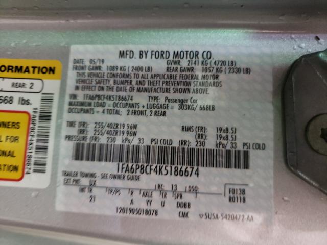 2019 FORD MUSTANG GT 1FA6P8CF4K5186674