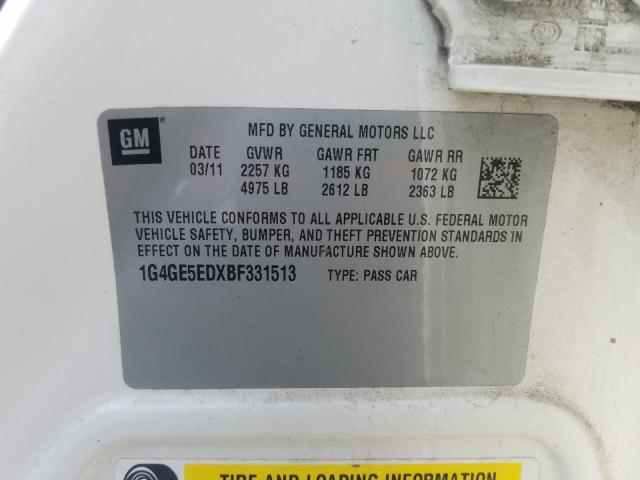 2011 BUICK LACROSSE C 1G4GE5EDXBF331513