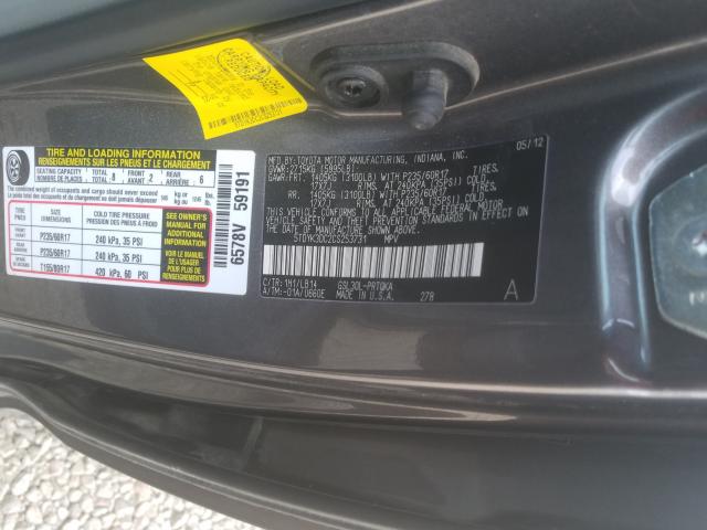 2012 TOYOTA SIENNA XLE 5TDYK3DC2CS253731