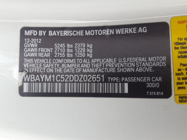 2013 BMW 650 XI WBAYM1C52DDZ02651