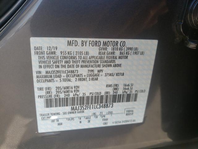 2020 FORD ECOSPORT MAJ3S2FE1LC348873