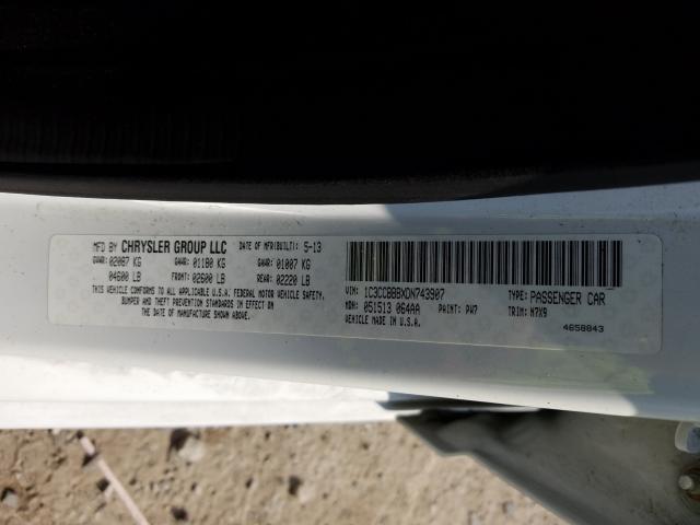 2013 CHRYSLER 200 TOURIN 1C3CCBBBXDN743907