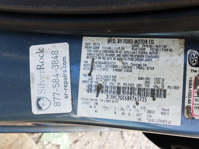 2011 LINCOLN MKZ 3LNHL2GC6BR765735