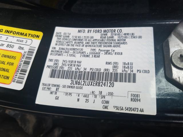 2014 LINCOLN MKZ HYBRID 3LN6L2LUXER824120