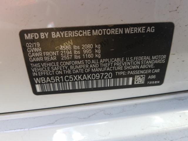 2019 BMW 330I WBA5R1C5XKAK09720
