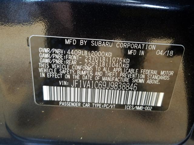 2018 SUBARU WRX PREMIU JF1VA1C69J9838846
