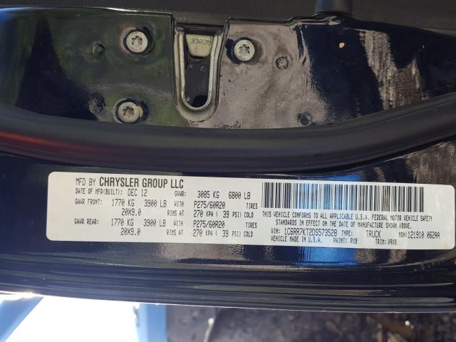 2013 RAM 1500 1C6RR7KT2DS573528
