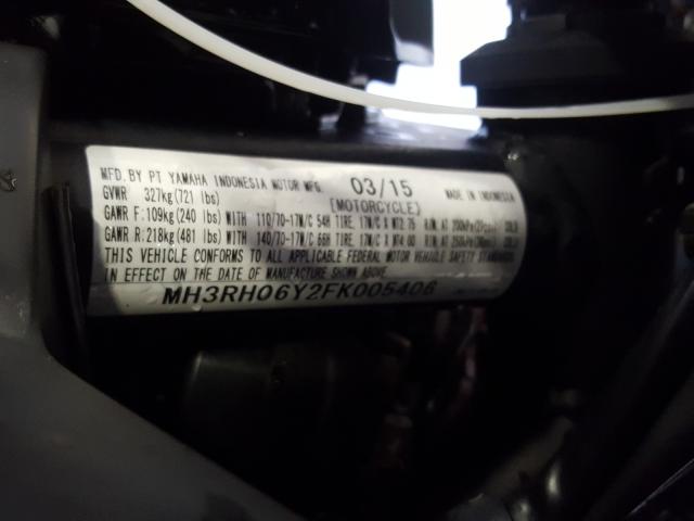 2015 YAMAHA YZFR3 MH3RH06Y2FK005406