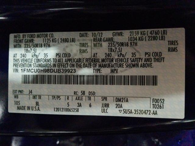 2013 FORD ESCAPE SEL 1FMCU0H98DUB39923