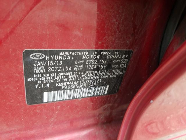 2013 HYUNDAI ELANTRA KMHDH4AE1DU767121