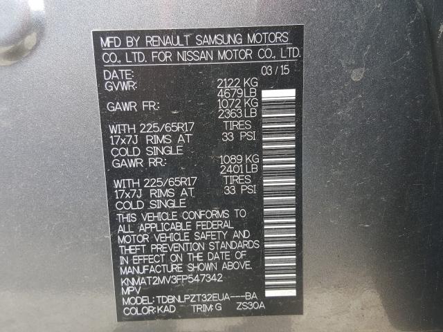 2015 NISSAN ROGUE S KNMAT2MV3FP547342