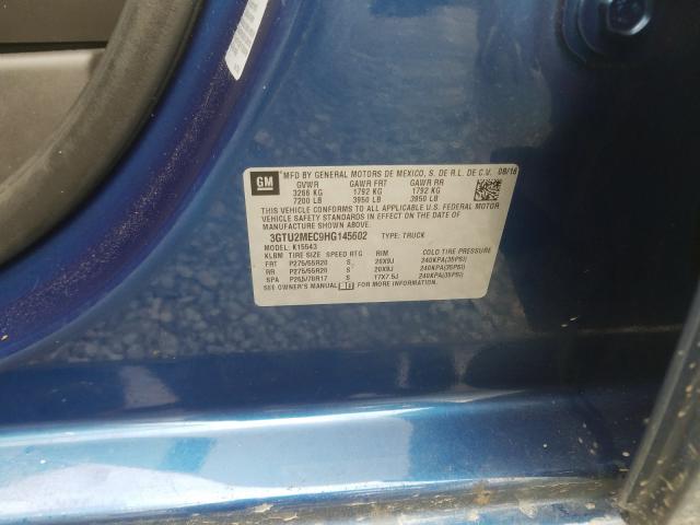 2017 GMC SIERRA K15 3GTU2MEC9HG145602