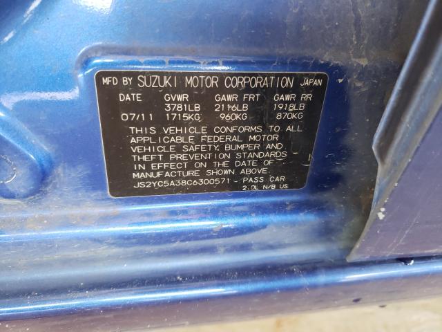 2012 SUZUKI SX4 LE JS2YC5A38C6300571