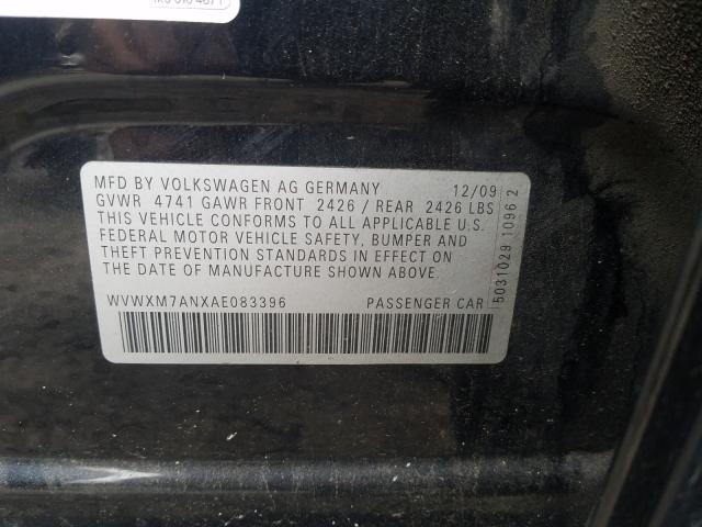 2010 VOLKSWAGEN PASSAT KOM WVWXM7ANXAE083396