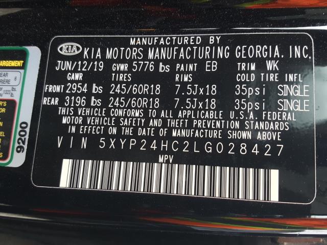 2020 KIA TELLURIDE 5XYP24HC2LG028427