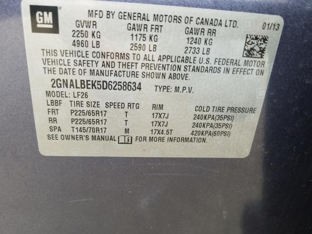 2013 CHEVROLET EQUINOX LS 2GNALBEK5D6258634