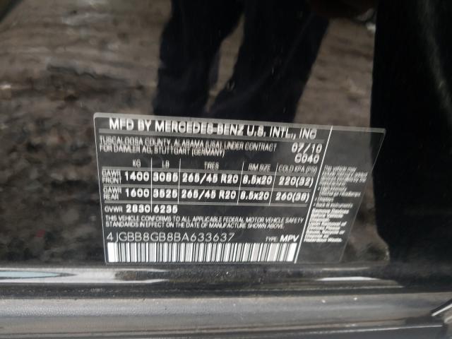 2011 MERCEDES-BENZ ML 350 4MA 4JGBB8GB8BA633637