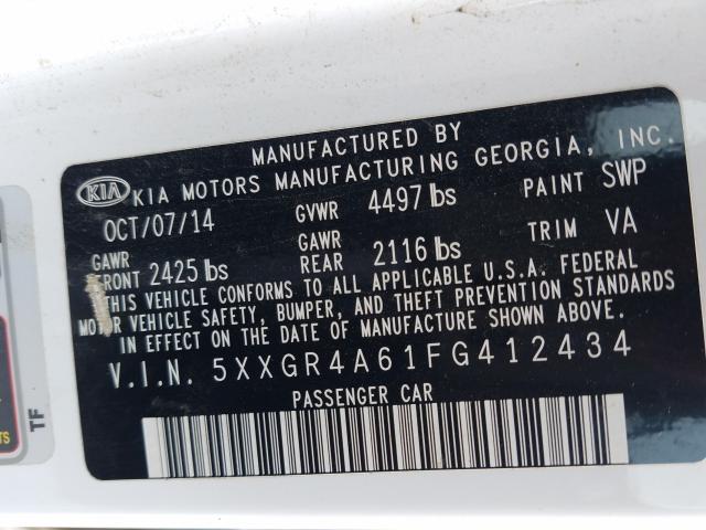 2015 KIA OPTIMA SX 5XXGR4A61FG412434