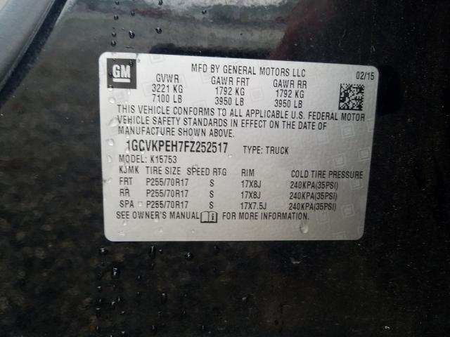 2015 CHEVROLET SILVERADO 1GCVKPEH7FZ252517