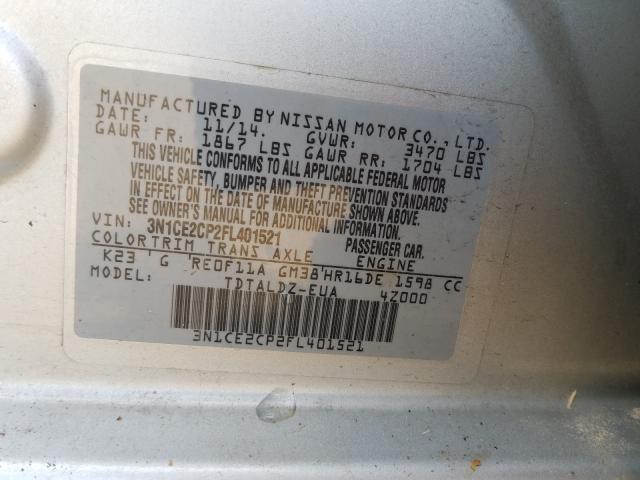 2015 NISSAN VERSA NOTE 3N1CE2CP2FL401521