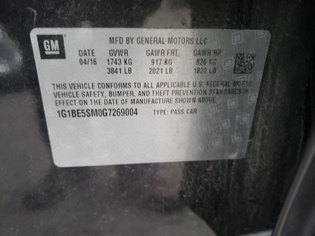 2016 CHEVROLET CRUZE 1G1BE5SM0G7269004