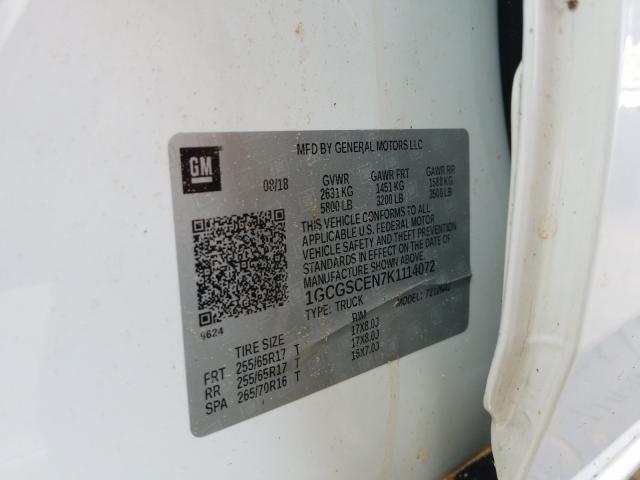 2019 CHEVROLET COLORADO L 1GCGSCEN7K1114072