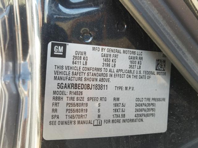 2011 BUICK ENCLAVE CX 5GAKRBED0BJ183811