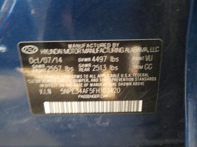 2015 HYUNDAI SONATA SPO 5NPE34AF5FH103420