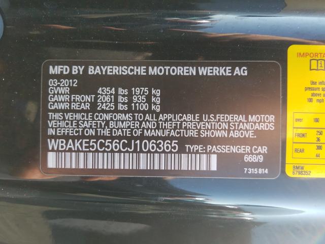 2012 BMW 328 I SULE WBAKE5C56CJ106365
