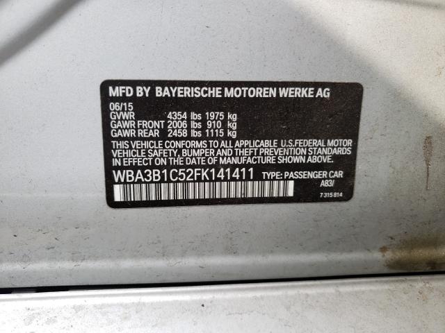 2015 BMW 320 I WBA3B1C52FK141411