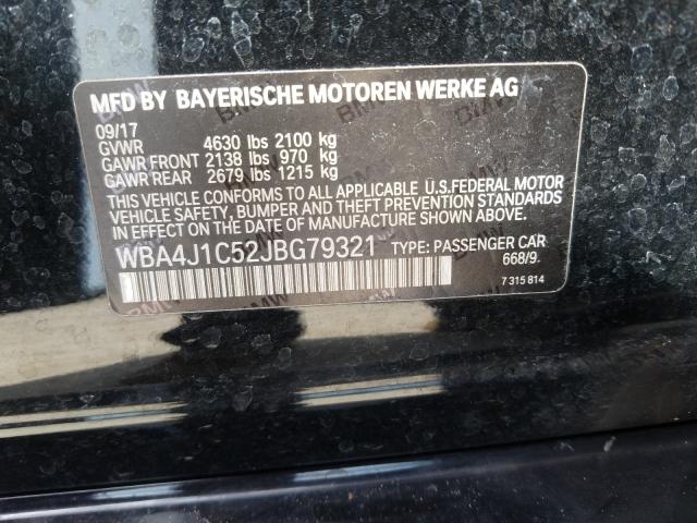 2018 BMW 430I GRAN WBA4J1C52JBG79321