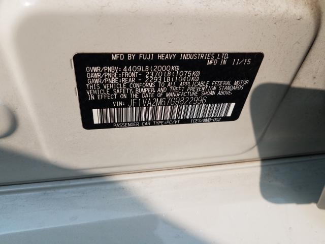 2016 SUBARU WRX STI JF1VA2M67G9822996