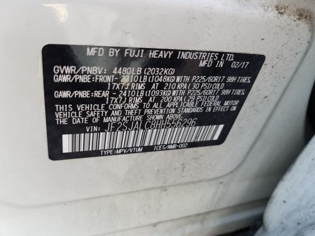 2017 SUBARU FORESTER 2 JF2SJALC8HH556296