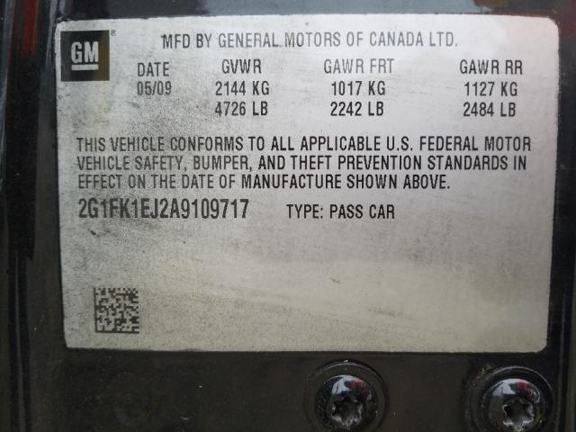2010 CHEVROLET CAMARO SS 2G1FK1EJ2A9109717